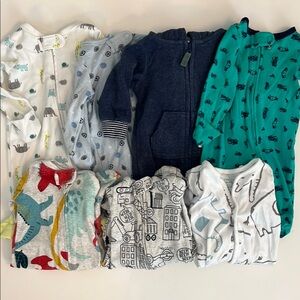 LOT! GUC! 7 Pairs of Newborn PJs Pajamas